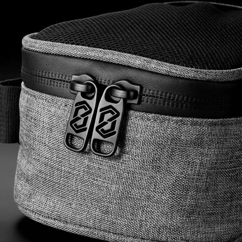 OZCHIN Obrix | Lockable Scent Proof Bag 7.9in Grey Zipper detail