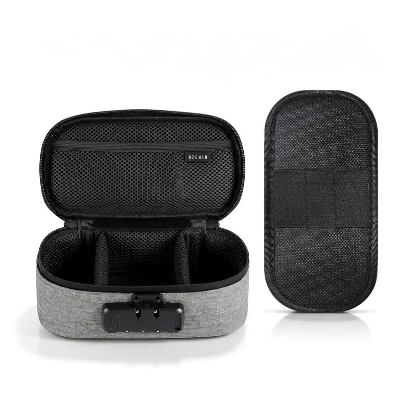 OZCHIN Obrix | Lockable Scent Proof Bag 7.9in Grey Full View