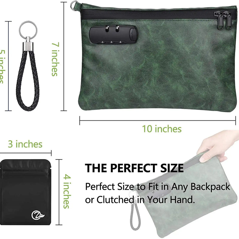 OZCHIN PU Smell Proof Hand Bag 10*7