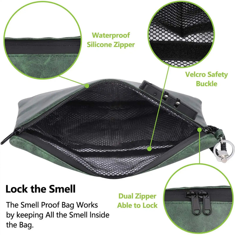 OZCHIN PU Smell Proof Hand Bag 10*7