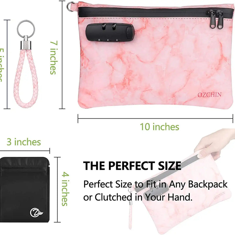 OZCHIN PU Smell Proof Hand Bag 10*7