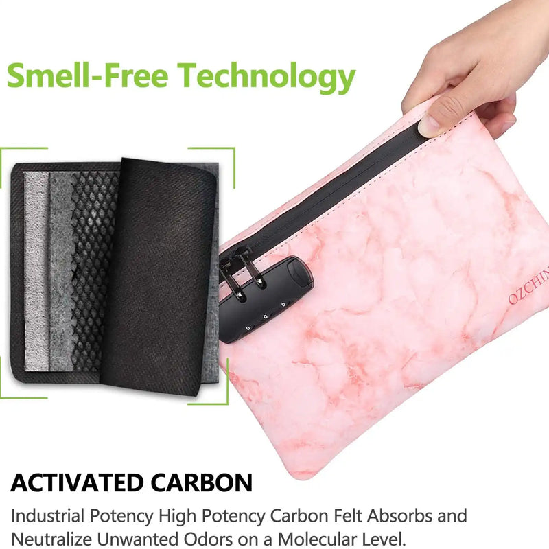 OZCHIN PU Smell Proof Hand Bag 10*7