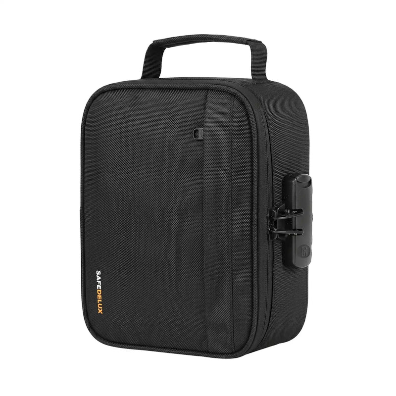 SafeDelux Spectra | Lockable Smell Proof Bag 4x7x9.5 in (Black)