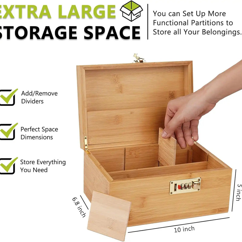 OZCHIN Large Bamboo Box(Nature)