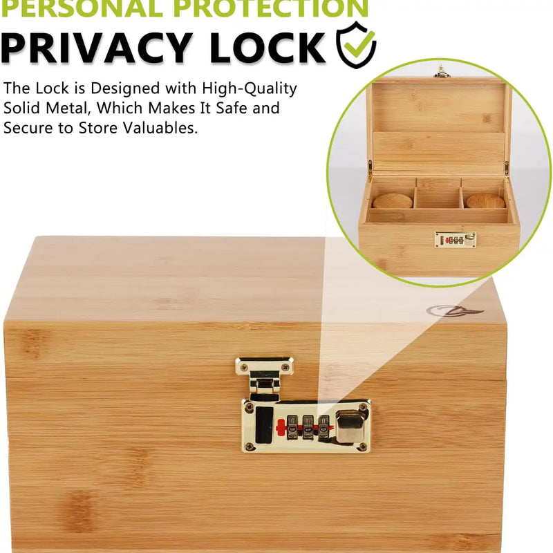 OZCHIN Locking Bamboo Stash Box Kits