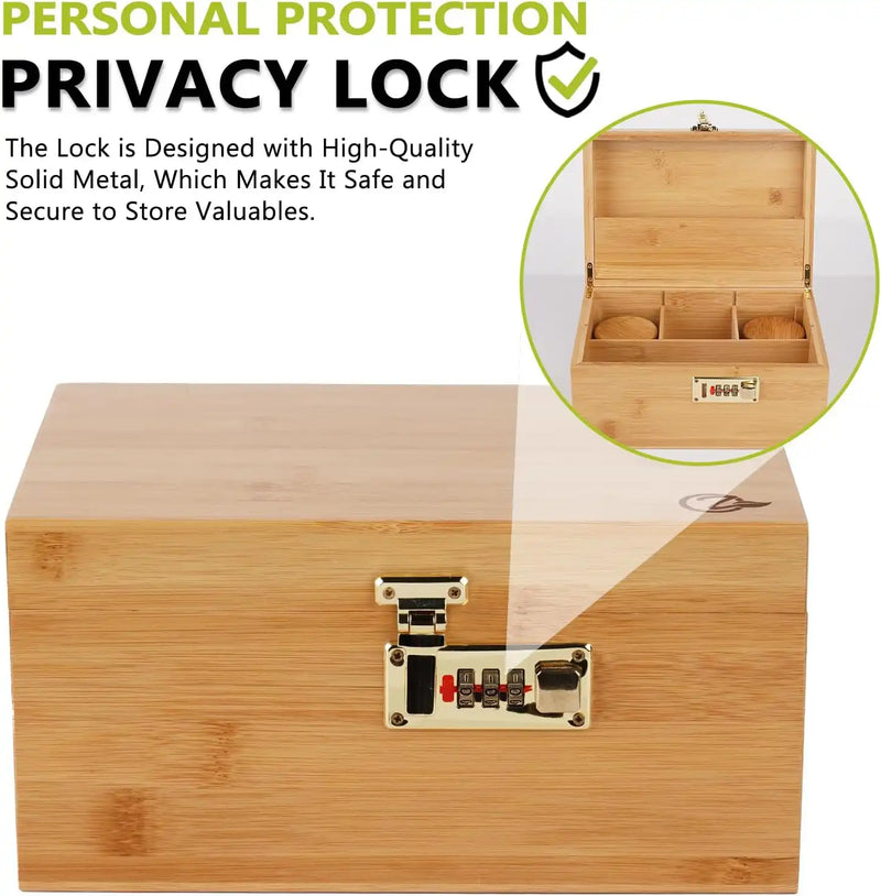 OZCHIN Locking Bamboo Stash Box Kits