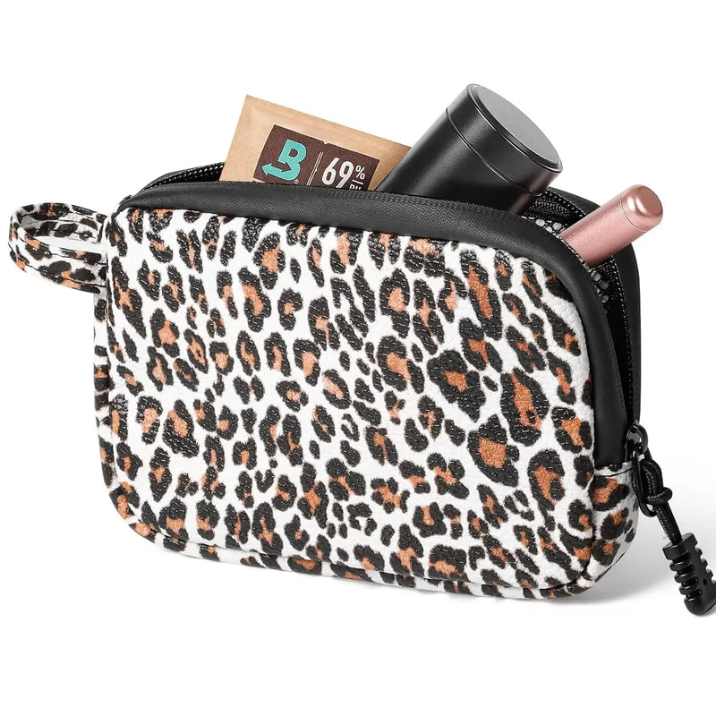 SafeDelux Odorless Bag with Activated Carbon Fiber Liner (Leopard)