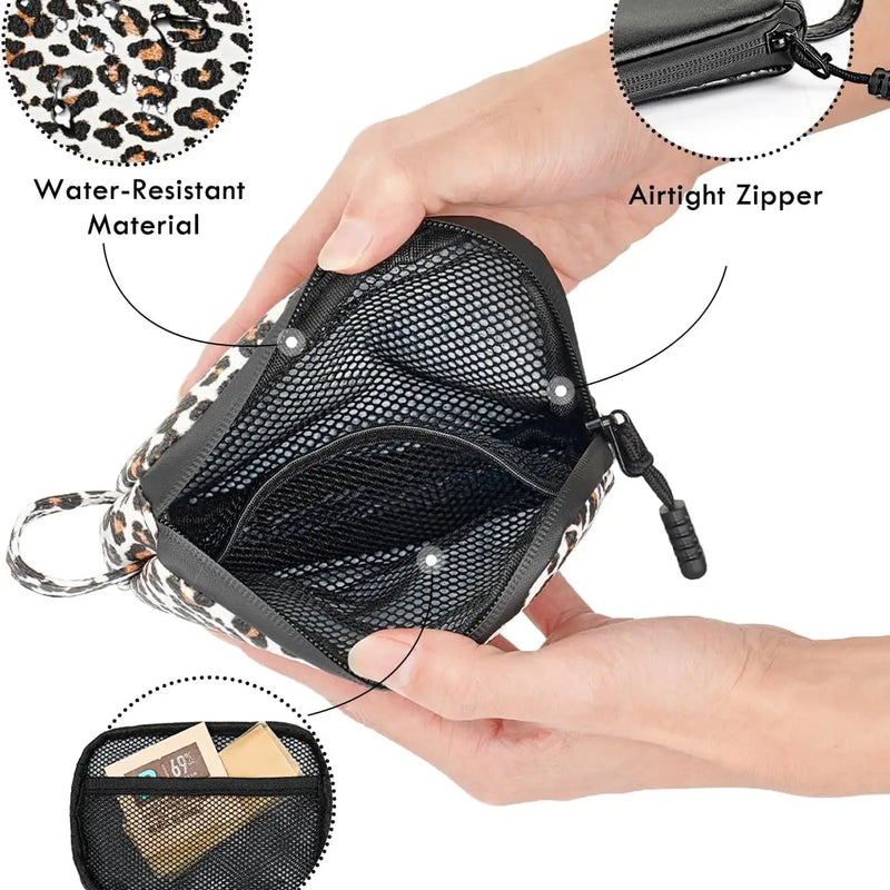 SafeDelux Odorless Bag with Activated Carbon Fiber Liner (Leopard)