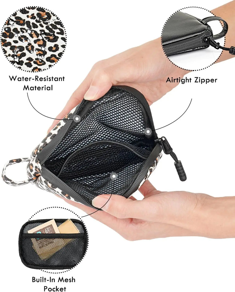 SafeDelux Odorless Bag with Activated Carbon Fiber Liner (Leopard)