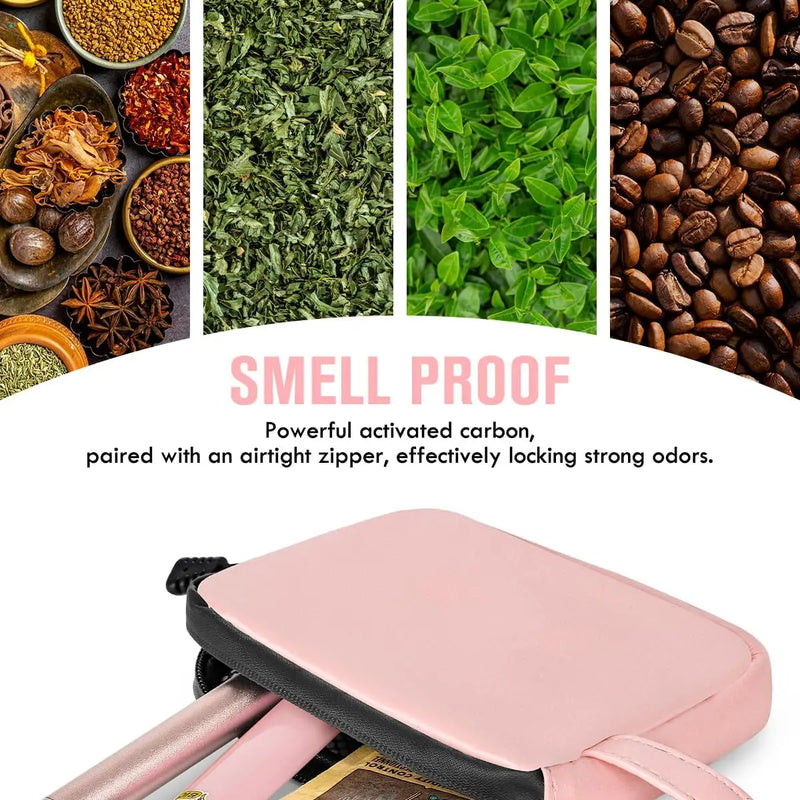 SafeDelux Odorless Bag with Activated Carbon Fiber Liner (Pink)