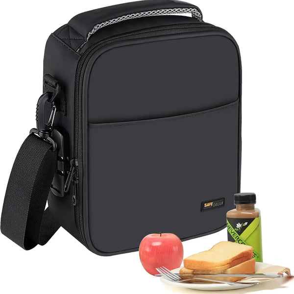 SafeDelux Lockable Lunch Box(Black)