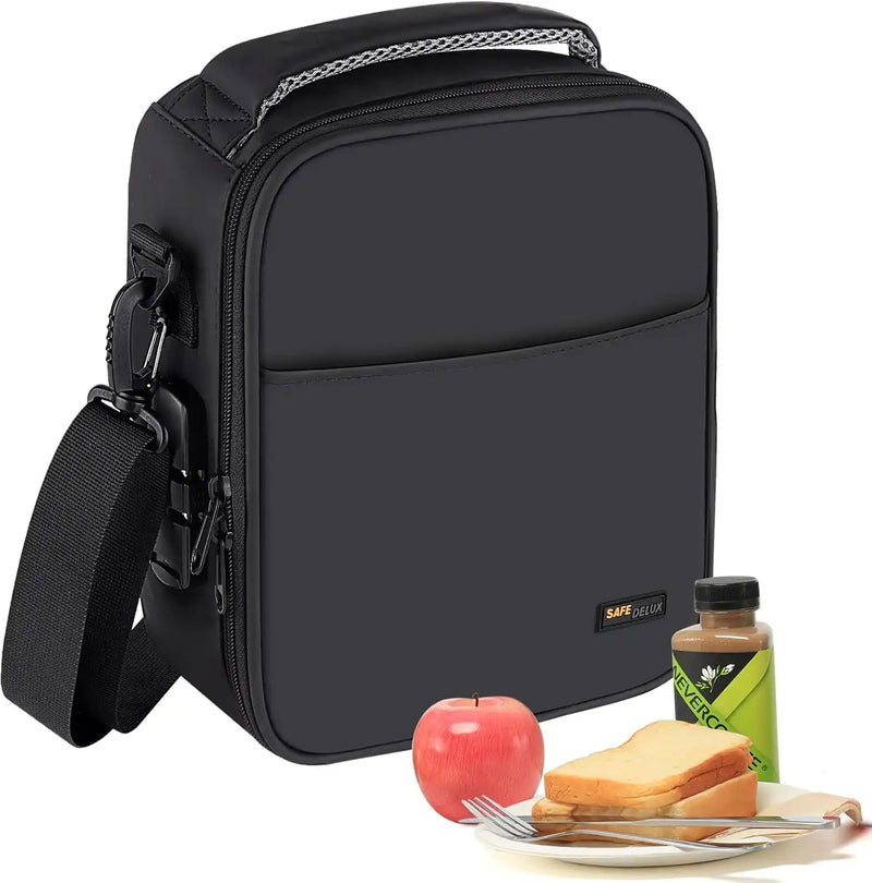 SafeDelux Lockable Lunch Box(Black)