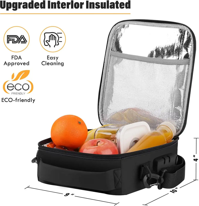 SafeDelux Lockable Lunch Box(Black)