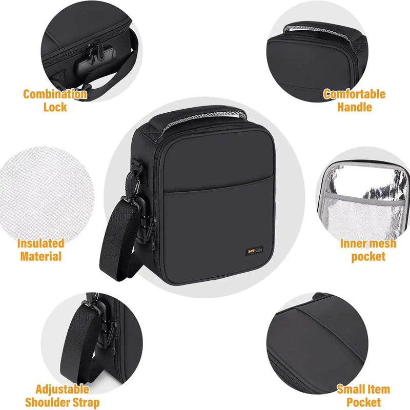 SafeDelux Lockable Lunch Box(Black)