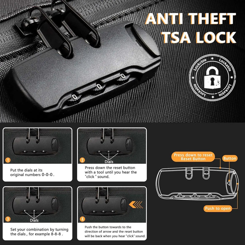 SafeDelux Smell Proof Bag with Combination Lock(Gray)