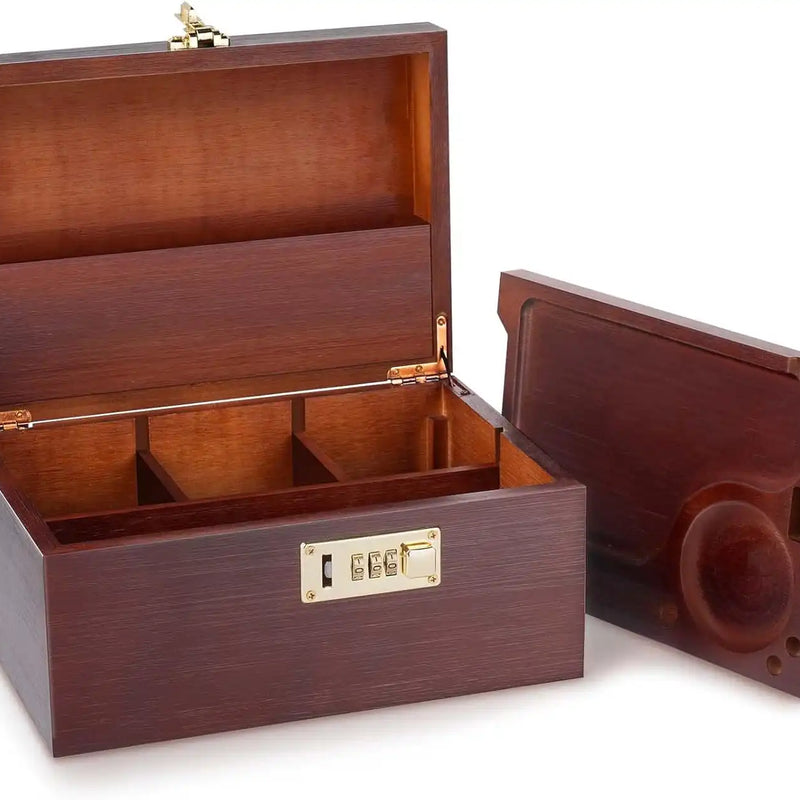 OZCHIN Large Bamboo Box(Burgundy)