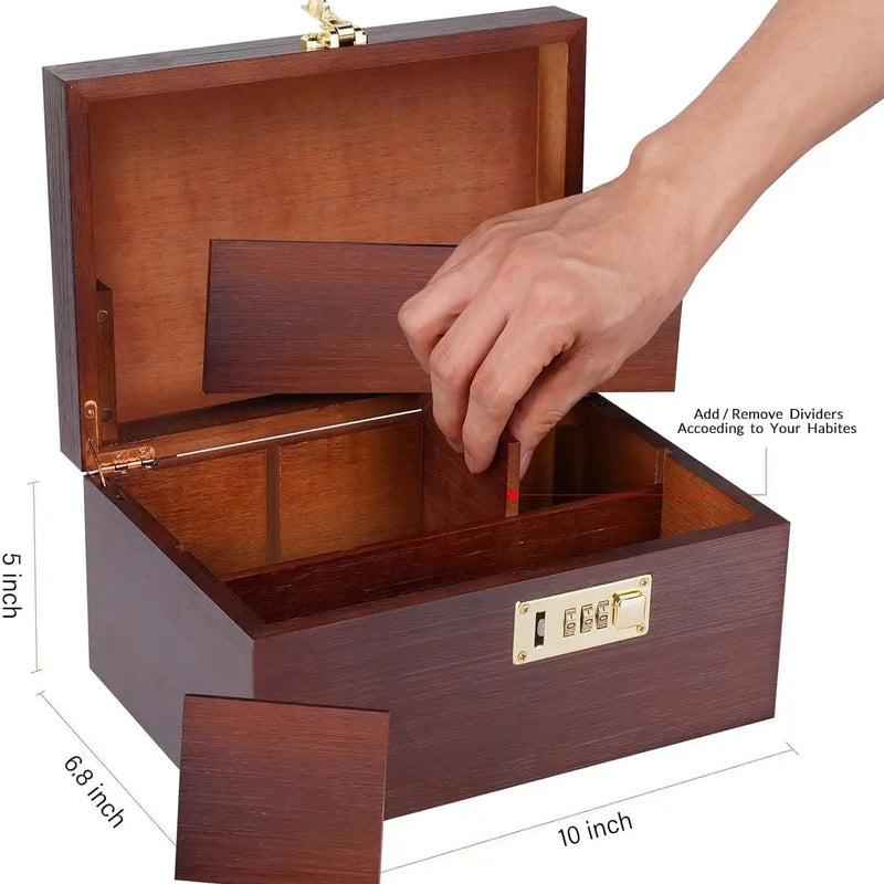 OZCHIN Large Bamboo Box(Burgundy)