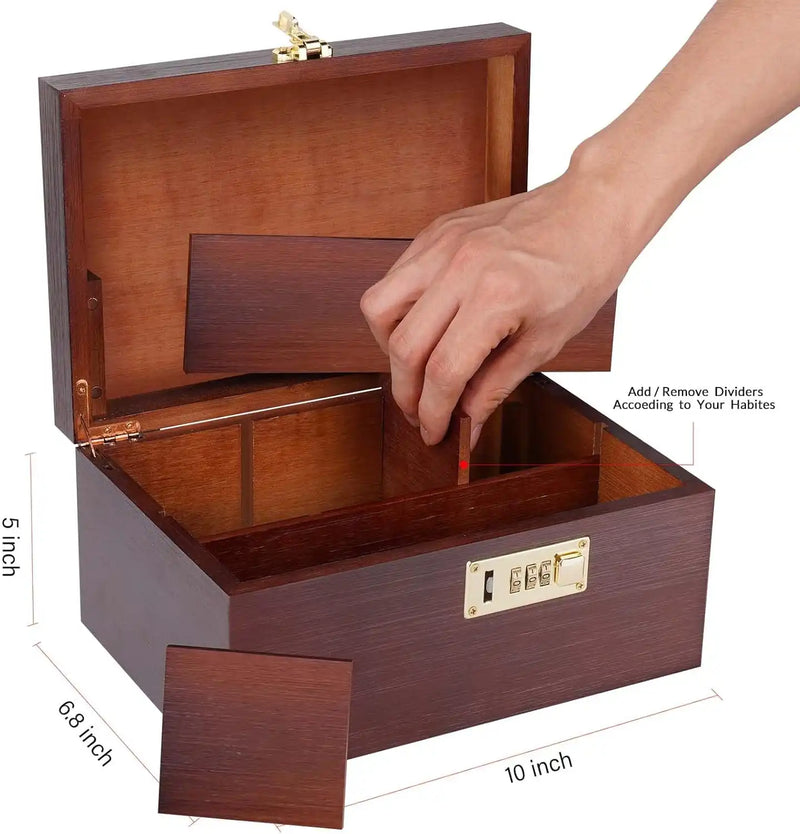 OZCHIN Large Bamboo Box(Burgundy)