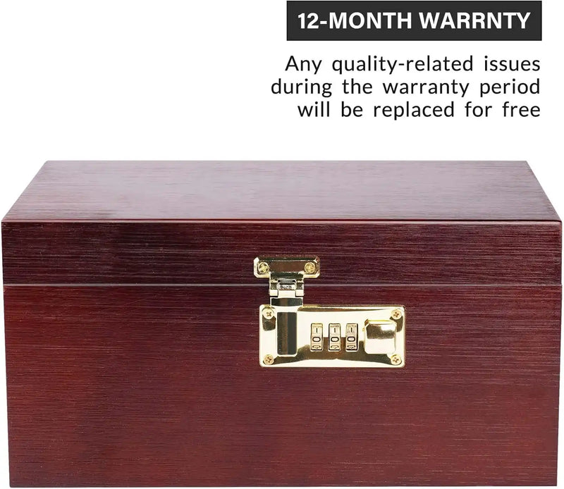 OZCHIN Large Bamboo Box(Burgundy)