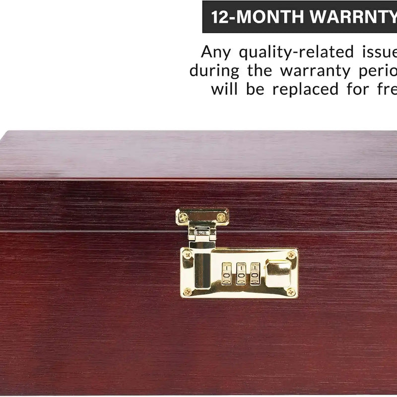 OZCHIN Large Bamboo Box(Burgundy)