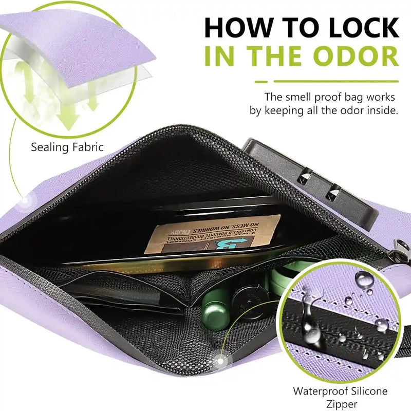 OZCHIN Textured PU Hand Bag with Combination Lock 10*7