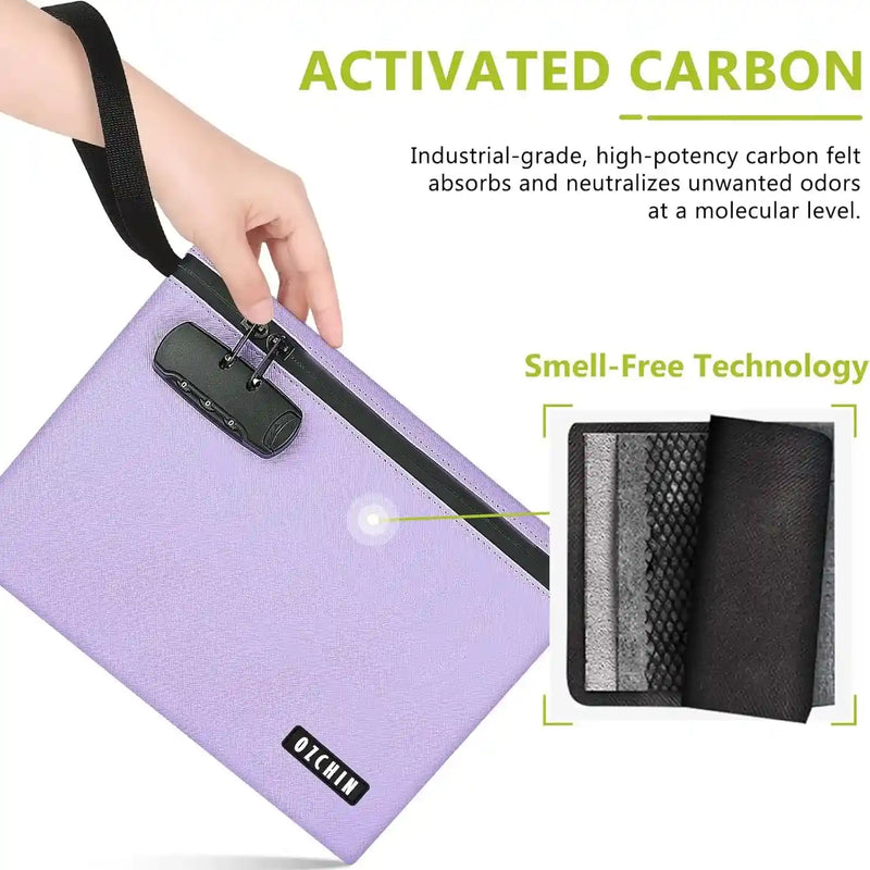 OZCHIN Textured PU Hand Bag with Combination Lock 10*7