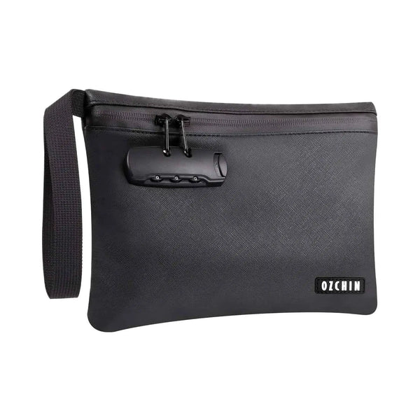 OZCHIN Textured PU Hand Bag with Combination Lock 10*7