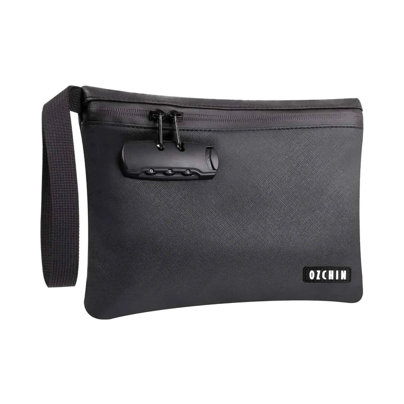 OZCHIN Textured PU Hand Bag with Combination Lock 10*7