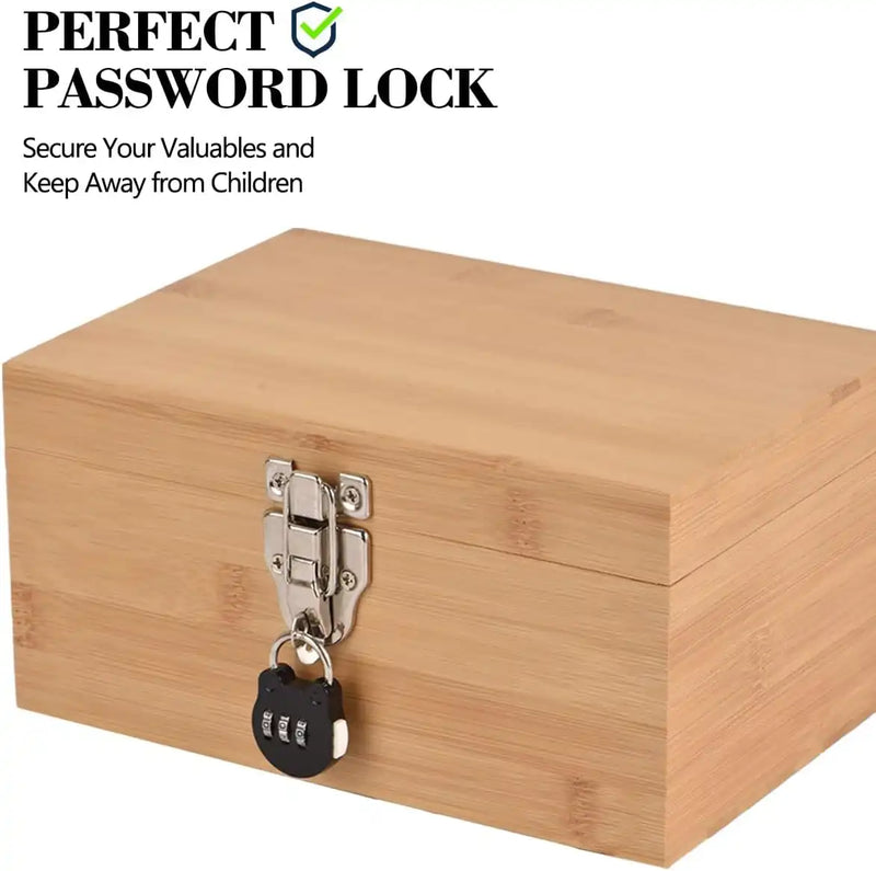 SafeDelux Large Bamboo Box(Burlywood)