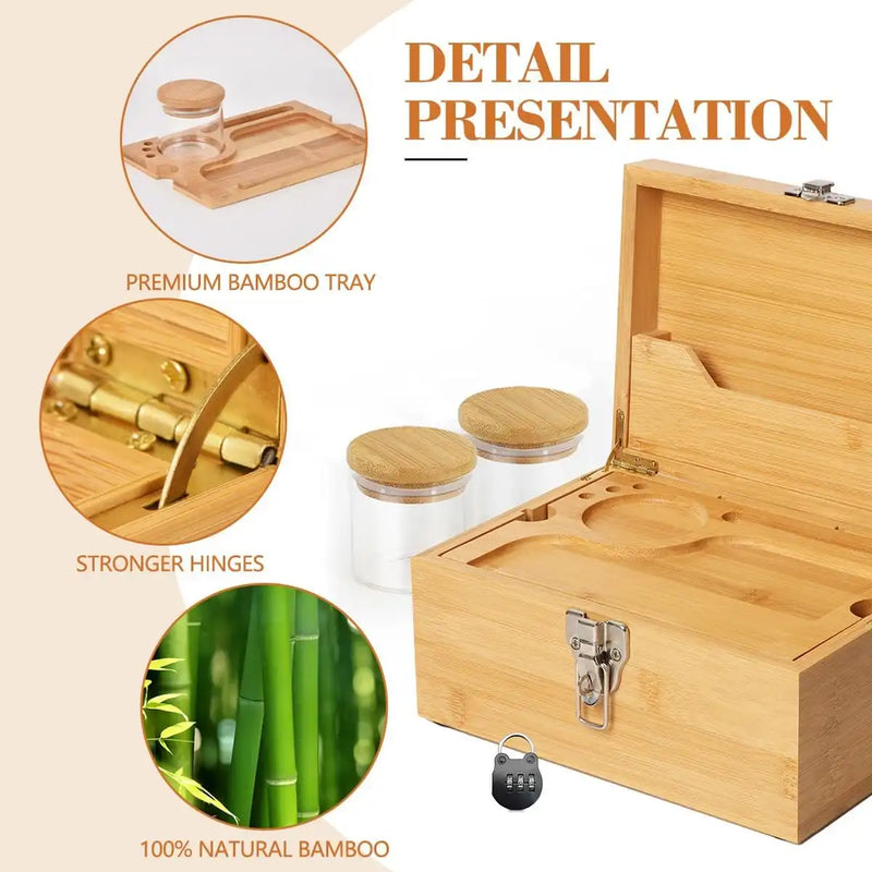 SafeDelux Large Bamboo Box(Burlywood)
