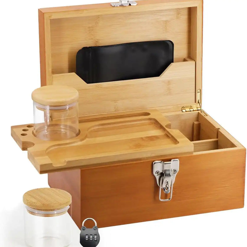 SafeDelux Large Bamboo Box(Brown)