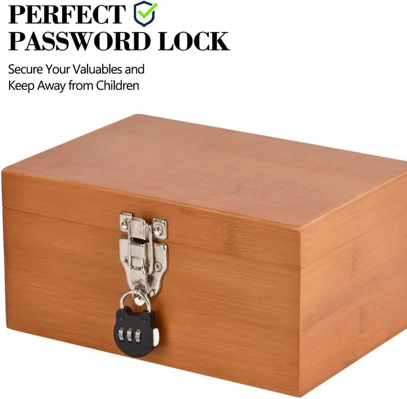 SafeDelux Large Bamboo Box(Brown)