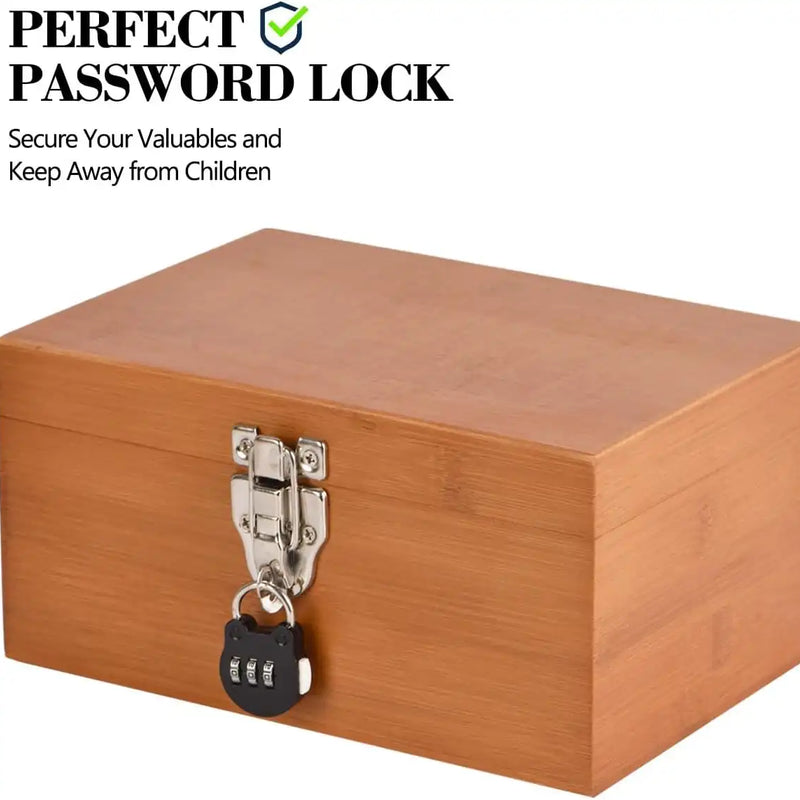 SafeDelux Large Bamboo Box(Brown)