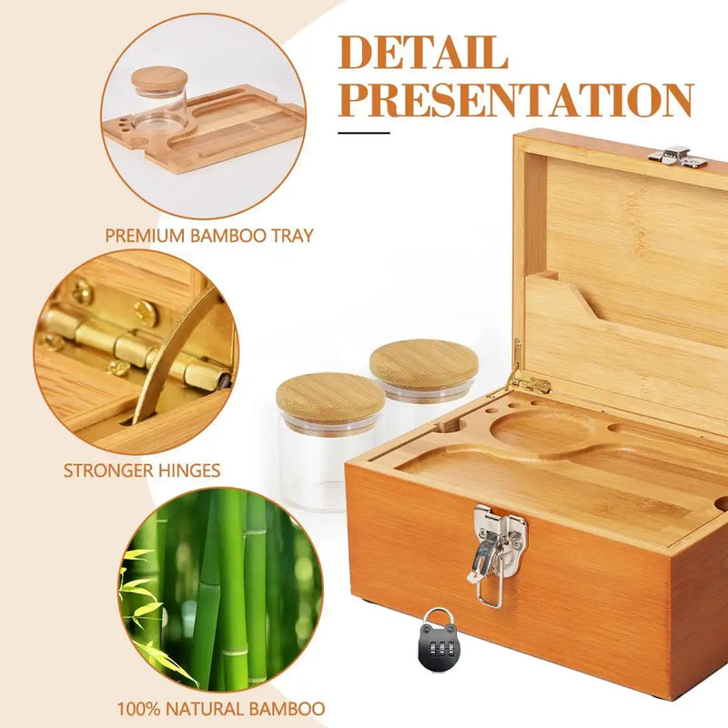 SafeDelux Large Bamboo Box(Brown)