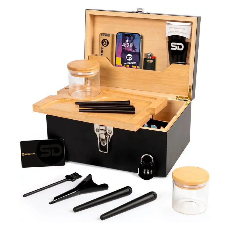 SafeDelux Large Bamboo Box(Black)