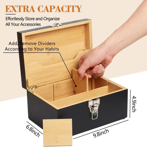 SafeDelux Large Bamboo Box(Black)