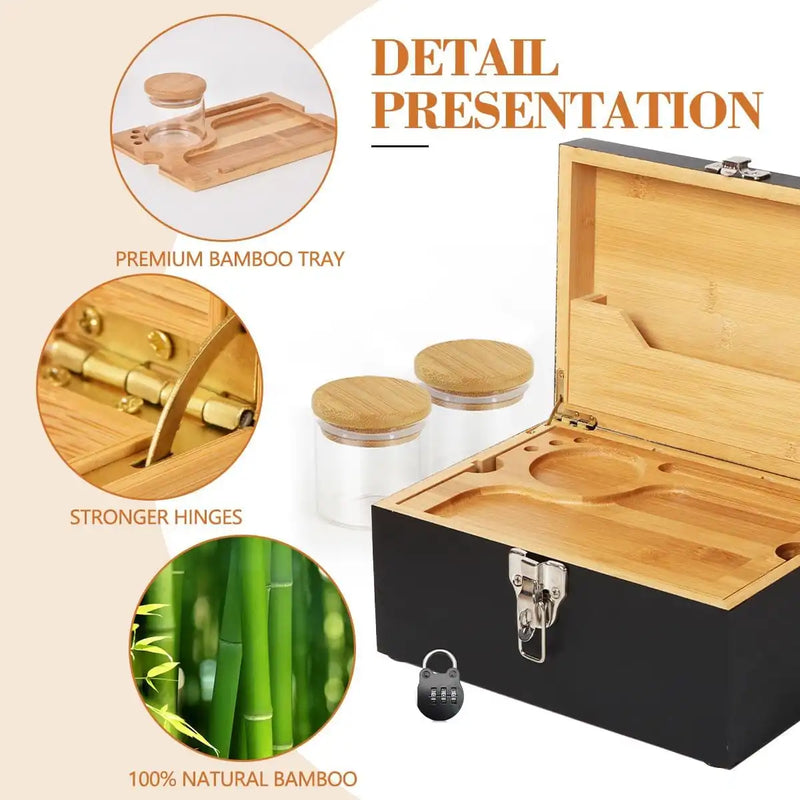 SafeDelux Large Bamboo Box(Black)