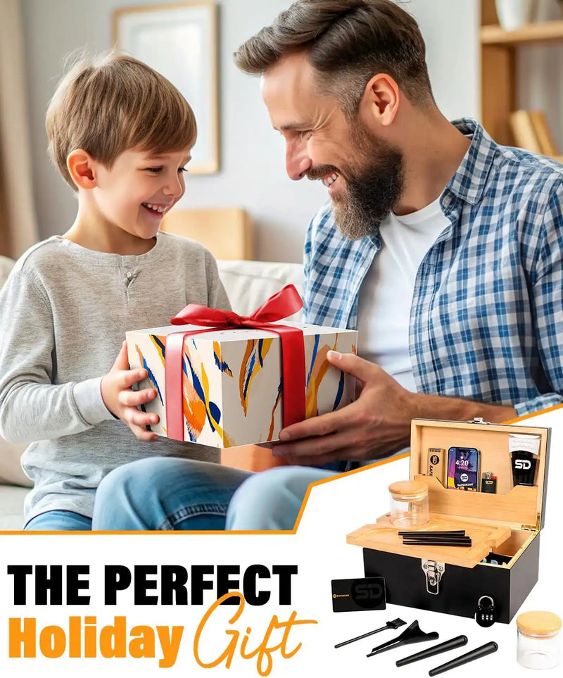 SafeDelux Large Bamboo Box(Black)