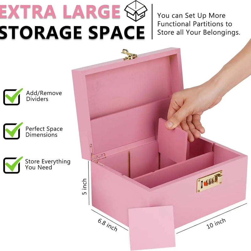 OZCHIN Locking Bamboo Stash Box Kits