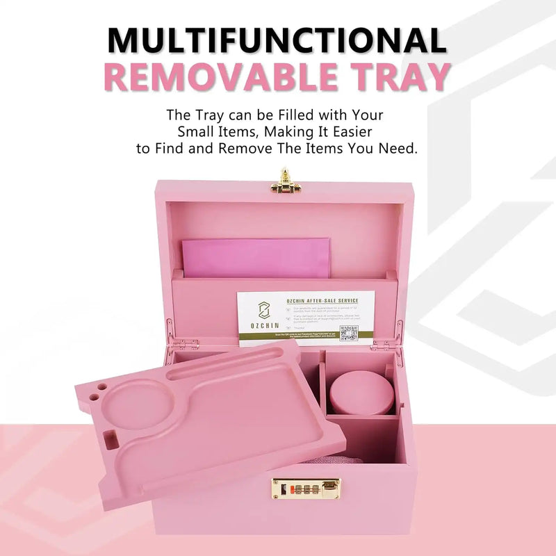 OZCHIN Large Bamboo Box(Pink)