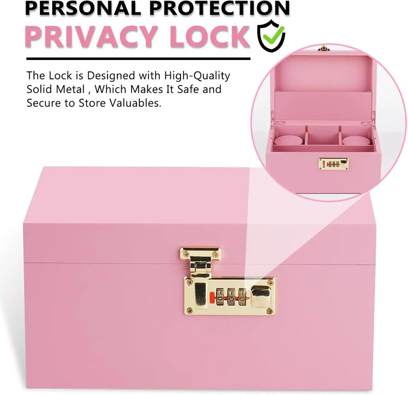 OZCHIN Large Bamboo Box(Pink)