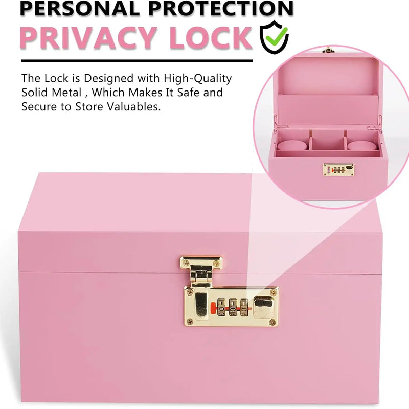 OZCHIN Large Bamboo Box(Pink)