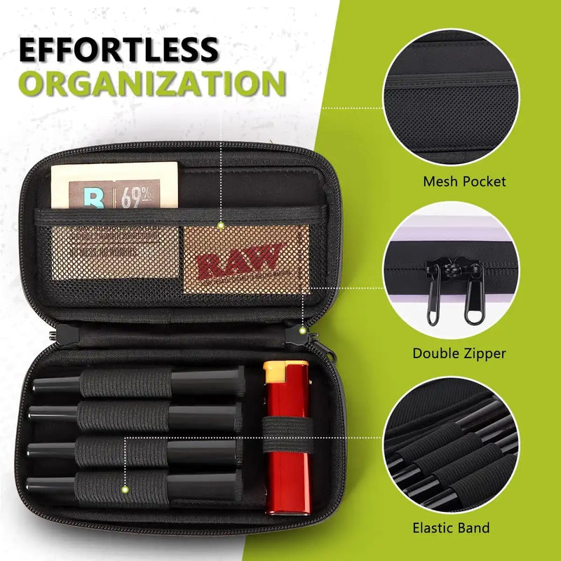 OZCHIN Hard Shell Pouch Kits with 4 Tubes(Purple)