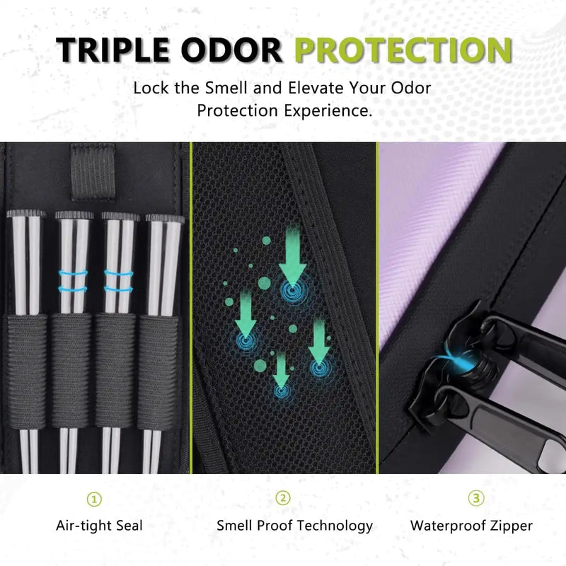 OZCHIN Hard Shell Pouch Kits with 4 Tubes(Purple)