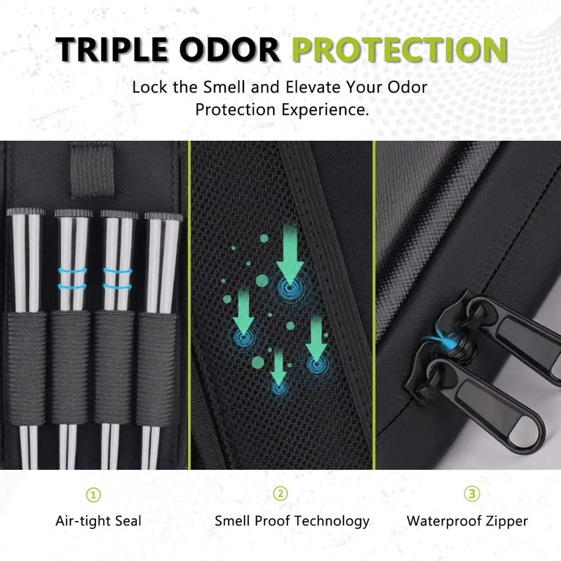 OZCHIN Hard Shell Pouch Kits with 4 Tubes(Black)