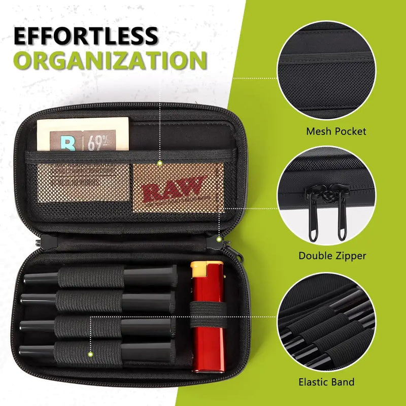 OZCHIN Hard Shell Pouch Kits with 4 Tubes(Black)