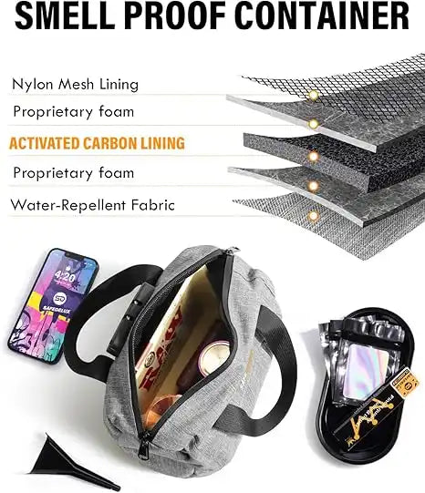 SafeDelux Carbon Lined Lock Bag(Black)