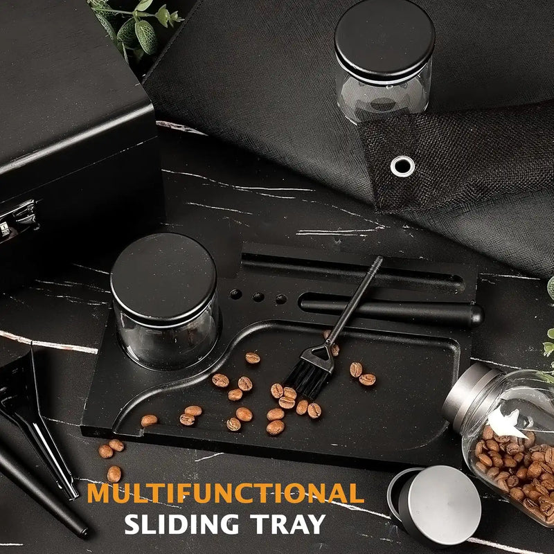 OZCHIN Bamboo Stash Box with Kits(Black)