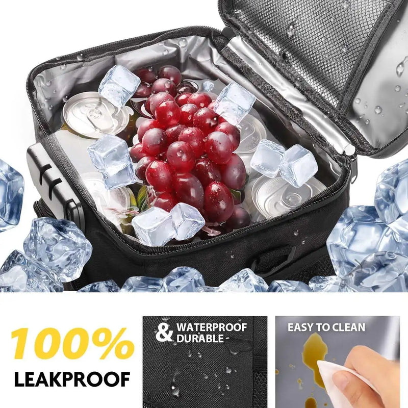 SafeDelux Insulated Lunch Bag(Black)