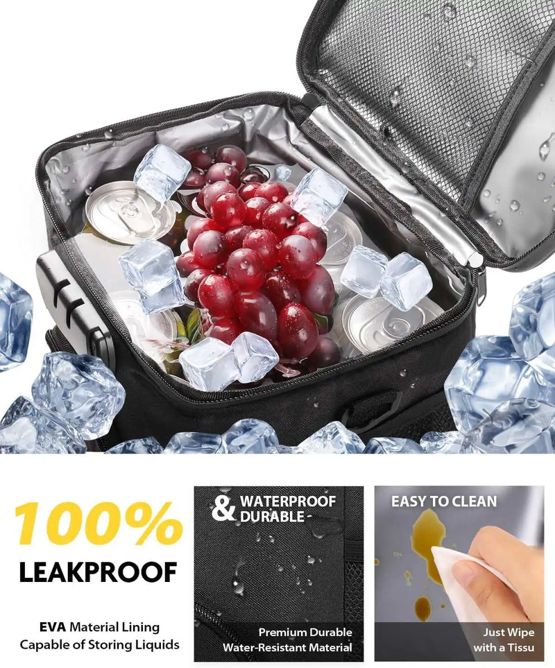 SafeDelux Insulated Lunch Bag(Black)